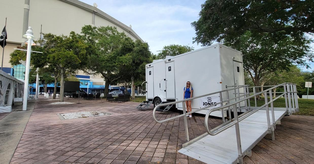 Portable restroom trailer