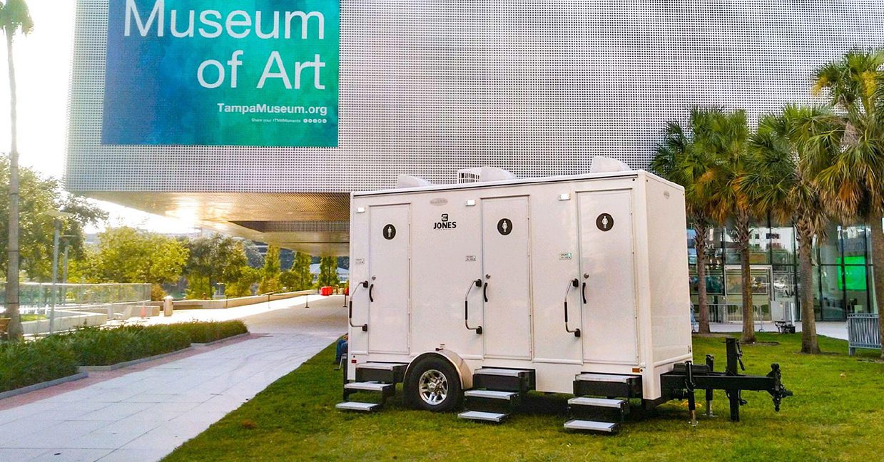 Portable Restroom Trailer at Tampa Museum of Art